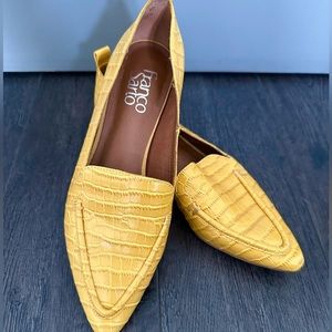 Yellow Franco Sarto Loafers, Size 7